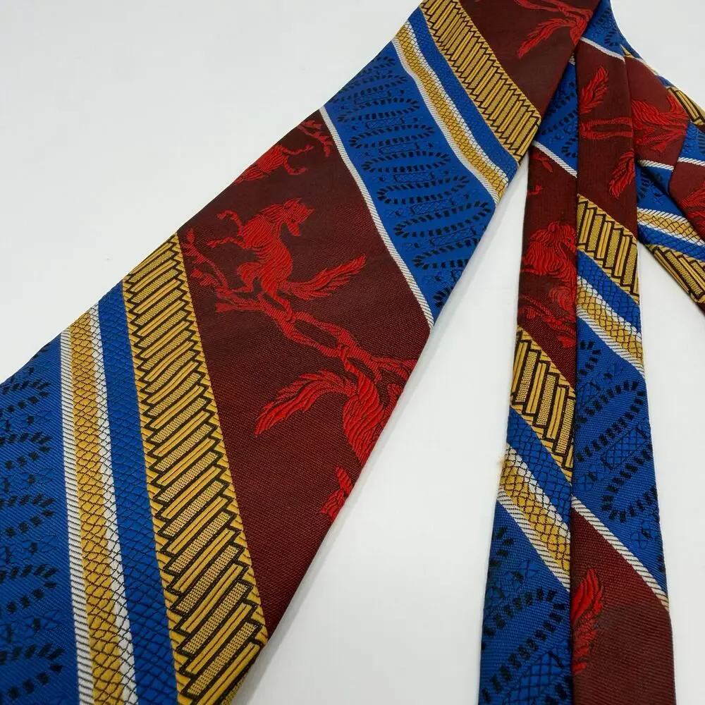 Vintage Golden Clasp Prince Consort Pegasus Novelty Tie